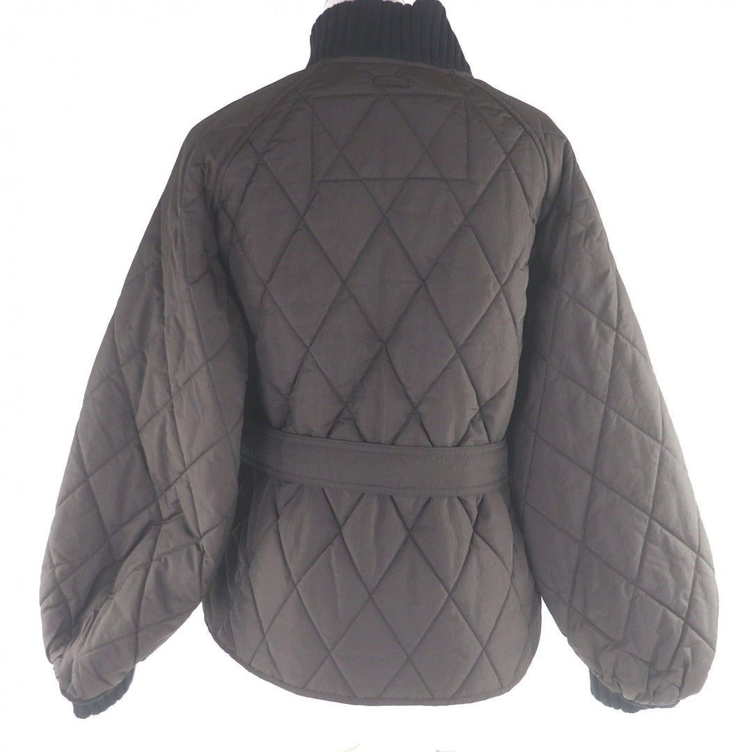 美品□WEEKEND MaxMara ウィークエンド マックスマーラ 548604136 ベルテッド キルティングジャケット ブラウン 42 正規品 レディース