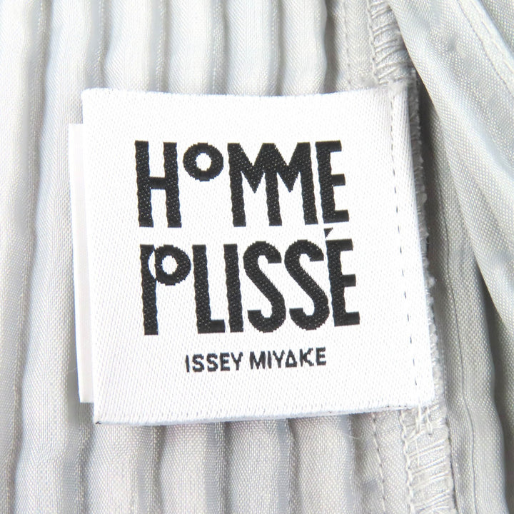 極美△HOMME PLISSE ISSEY MIYAKE オムプリッセ イッセイミヤケ HP91JD212 ストライプ Vネック ロング カーディガン ジャケット 1 正規品
