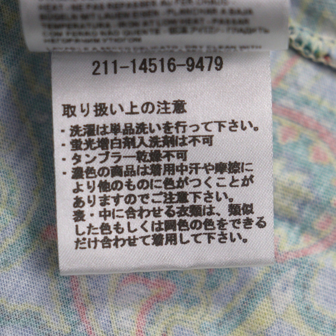 美品▼ETRO エトロ 211-14516-9479 ペイズリー柄 ロゴ刺繍 クルーネック ショートスリーブ 半袖Ｔシャツ マルチカラー 44 正規品 メンズ