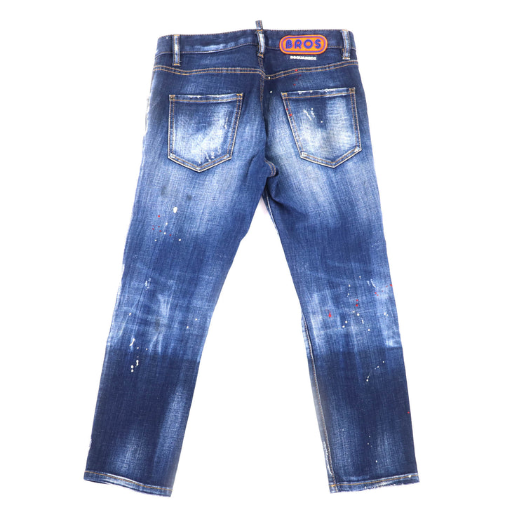 美品◇DSQUARED2 ディースクエアード 21SS S75LB0465 Cool Girl Cropped Jean ダメージ加工 スリムフィット デニムパンツ 36 正規品