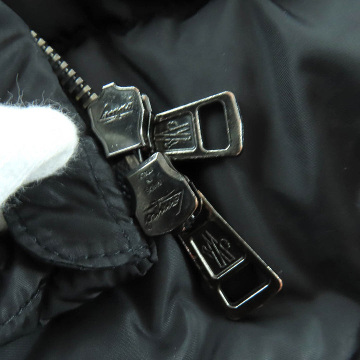美品★MONCLER モンクレール 2014年製 ミハラヤスヒロ MIZUHIKI 切替デザイン ZIP UP ダウンコート ブラック 0 正規品 レディース