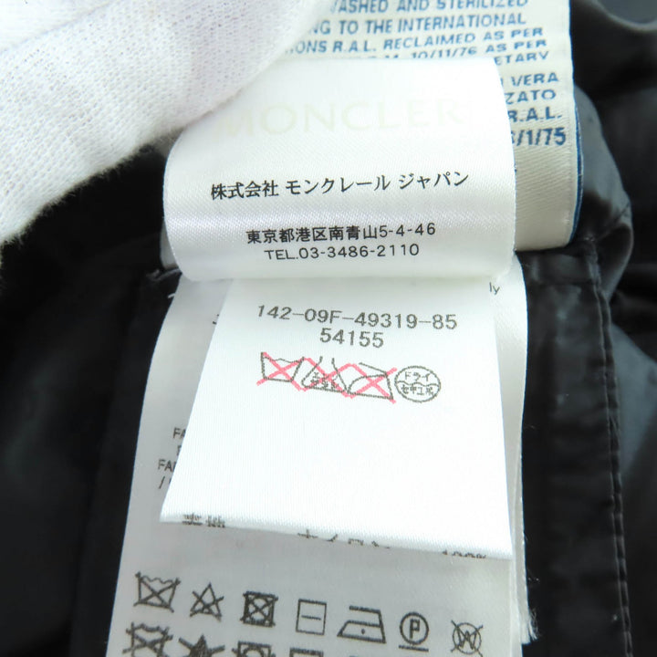美品★MONCLER モンクレール 2014年製 ミハラヤスヒロ MIZUHIKI 切替デザイン ZIP UP ダウンコート ブラック 0 正規品 レディース