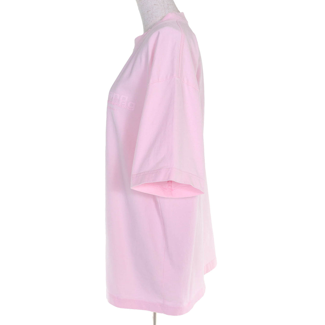 美品△Alexander Wang アレキサンダーワン UCC3251847 コットン100% ロゴ クルーネック オーバーサイズ 半袖Ｔシャツ ピンク XS 正規品