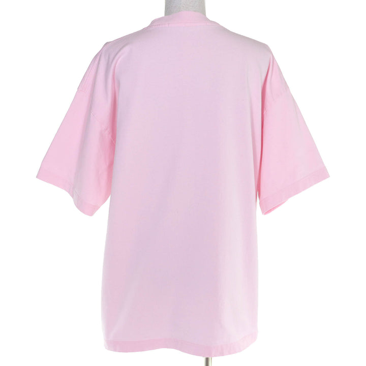 美品△Alexander Wang アレキサンダーワン UCC3251847 コットン100% ロゴ クルーネック オーバーサイズ 半袖Ｔシャツ ピンク XS 正規品