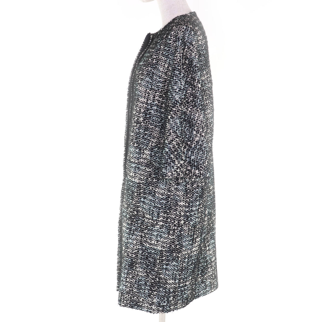 極美品◇MARNI マルニ CPMAO03U00TW578 比翼仕立て アクリル ノーカラー ツイード コート マルチカラー 38 イタリア製 正規品 レディース