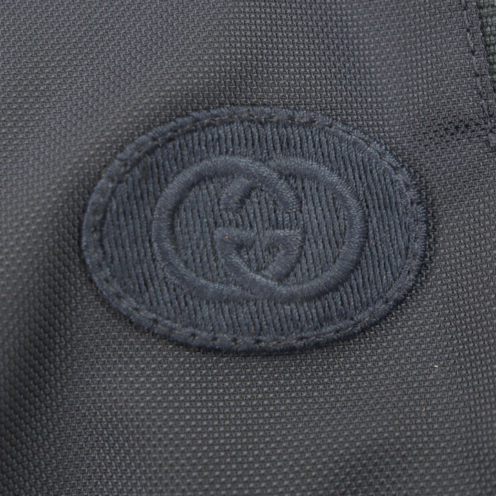 美品▼GUCCI グッチ 24SS 770762 GGキャンバス ロゴワッペン 中綿入り ジップアップ ブルゾン ジャケット ネイビー ベージュ 50 正規品