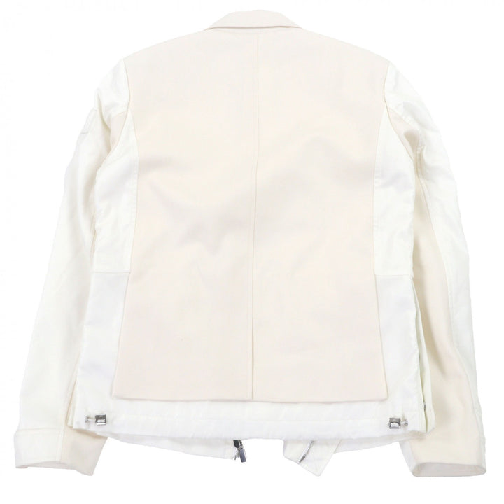 未使用品□DIOR sacai ディオールオム サカイ 22SS ロゴワッペン ドッキングデザイン シングル デザインジャケット 46 イタリア製 正規品