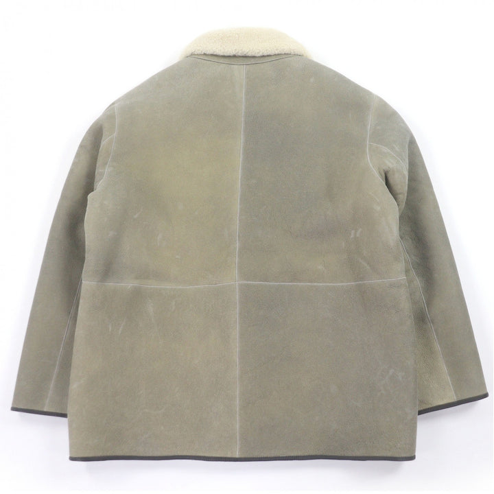 極美品□ARMA アルマ ALINO 羊革 Merino Curly Crispy リバーシブル フライトジャケット ムートンジャケット オイスター 50 メンズ