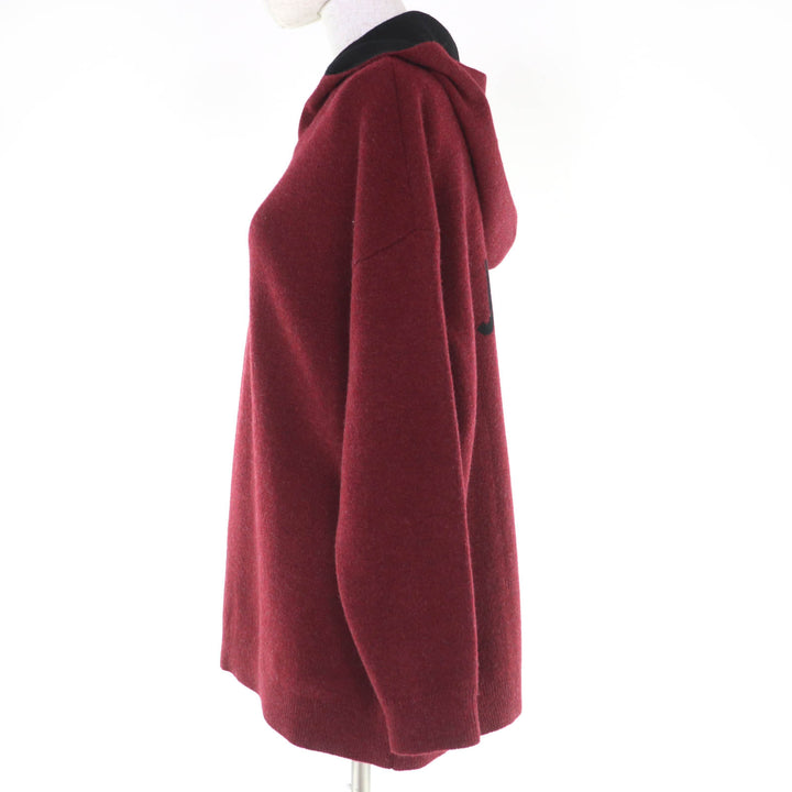 極美品☆Christian Dior クリスチャンディオール 844S92AM009 J’ADIR カシミヤ ニットパーカー レッド系 40 伊製 正規品 レディース