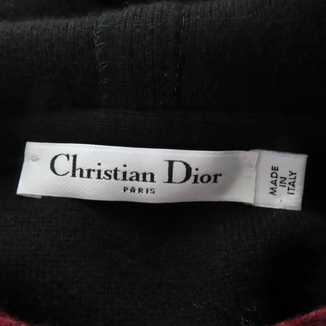 極美品☆Christian Dior クリスチャンディオール 844S92AM009 J’ADIR カシミヤ ニットパーカー レッド系 40 伊製 正規品 レディース