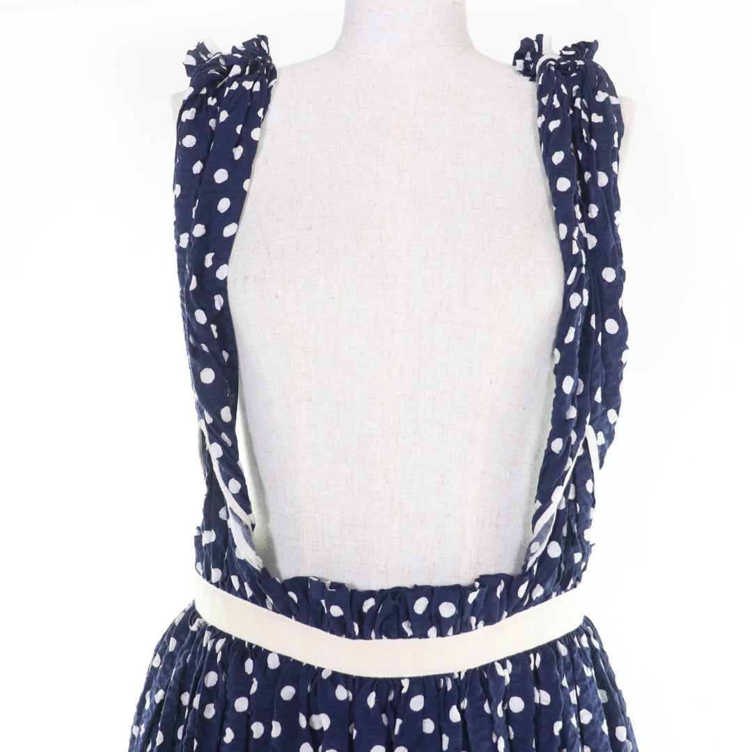 極美品☆tricot COMME des GARCONS トリココムデギャルソン TG-S018 ドット ジャンパースカート サロペットワンピース ネイビー M 正規品