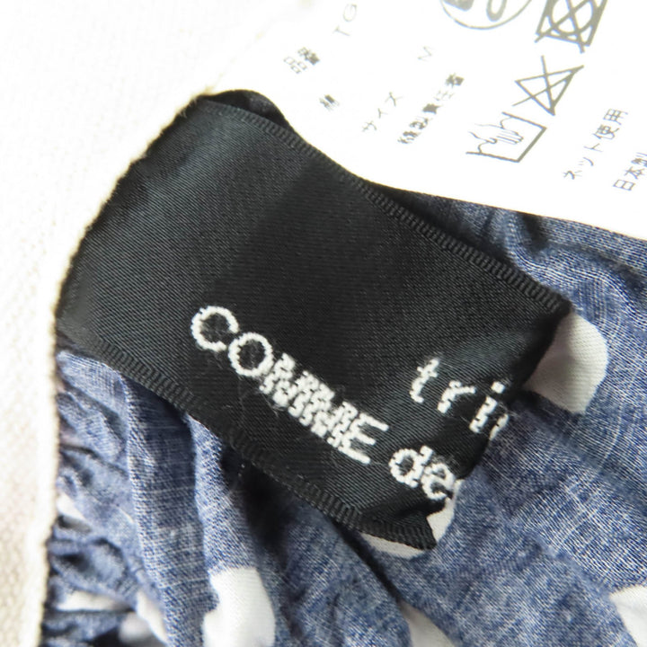 極美品☆tricot COMME des GARCONS トリココムデギャルソン TG-S018 ドット ジャンパースカート サロペットワンピース ネイビー M 正規品