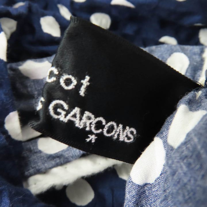 極美品☆tricot COMME des GARCONS トリココムデギャルソン TG-S018 ドット ジャンパースカート サロペットワンピース ネイビー M 正規品