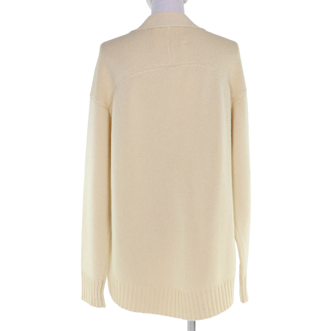 極美品◇JIL SANDER ジルサンダー JSCU752017 カシミヤ コットン Vネック 長袖ニット カーディガン イエロー 34 伊製 レディース