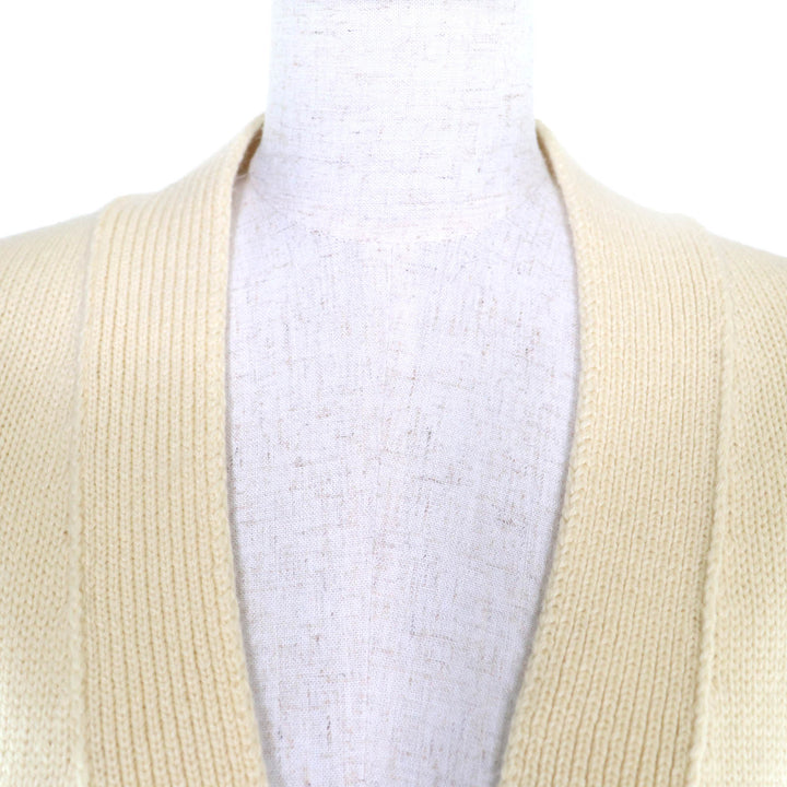 極美品◇JIL SANDER ジルサンダー JSCU752017 カシミヤ コットン Vネック 長袖ニット カーディガン イエロー 34 伊製 レディース
