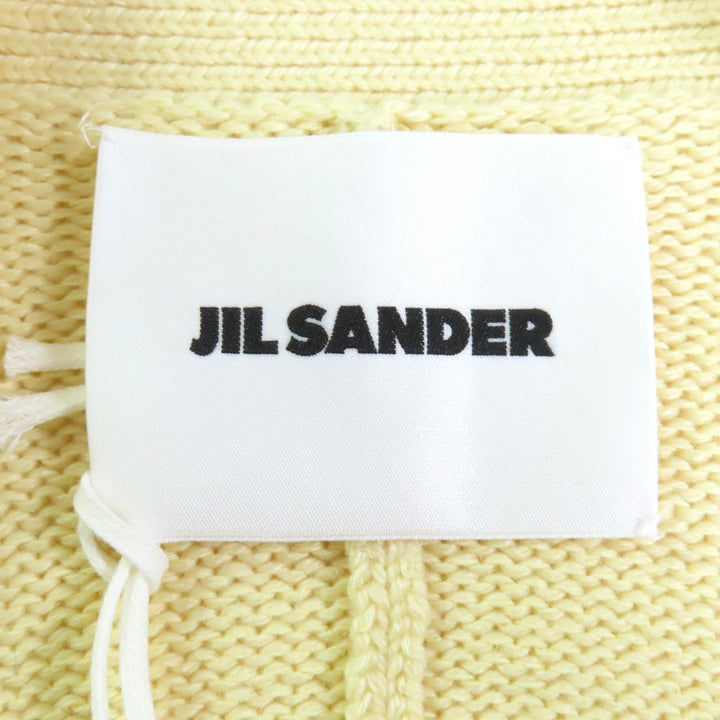 極美品◇JIL SANDER ジルサンダー JSCU752017 カシミヤ コットン Vネック 長袖ニット カーディガン イエロー 34 伊製 レディース