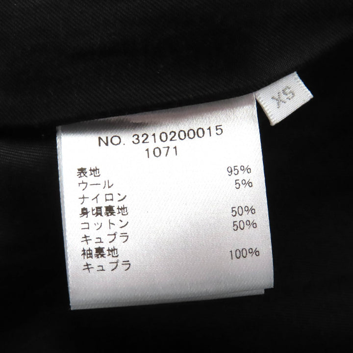 未使用品△Ron Herman ロンハーマン 32102000155 ウール100％ Aライン ロングコート ブラック XS 正規品 レディース