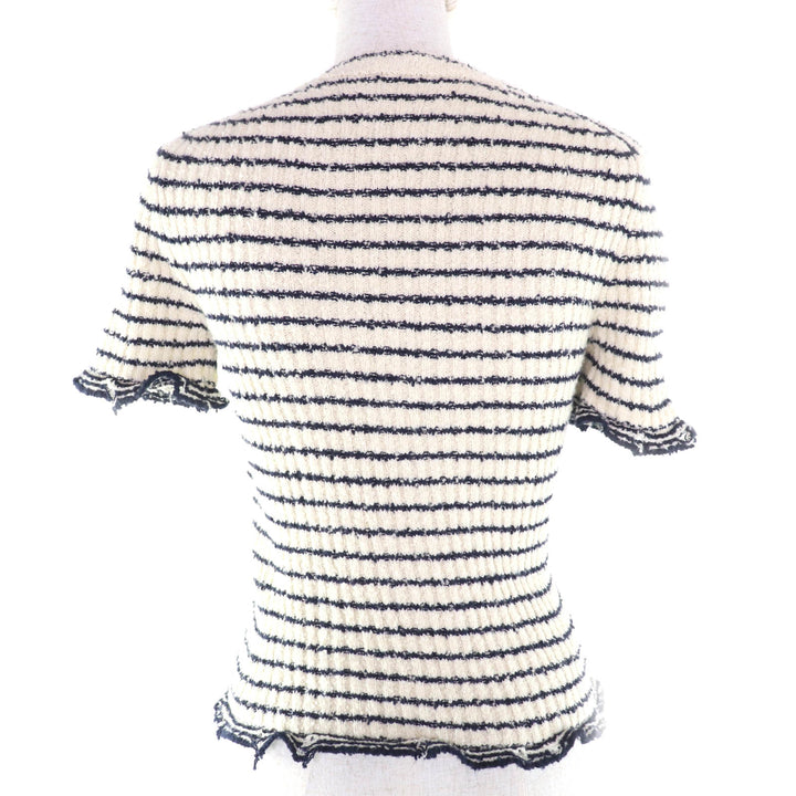 極美品★クリスチャンディオール 25SS 514S75A7014 Mariniere Short-Sleeved Sweater マリニエール柄 半袖ニット 38 正規品