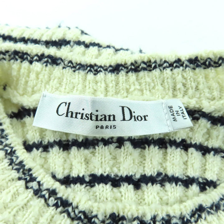 極美品★クリスチャンディオール 25SS 514S75A7014 Mariniere Short-Sleeved Sweater マリニエール柄 半袖ニット 38 正規品