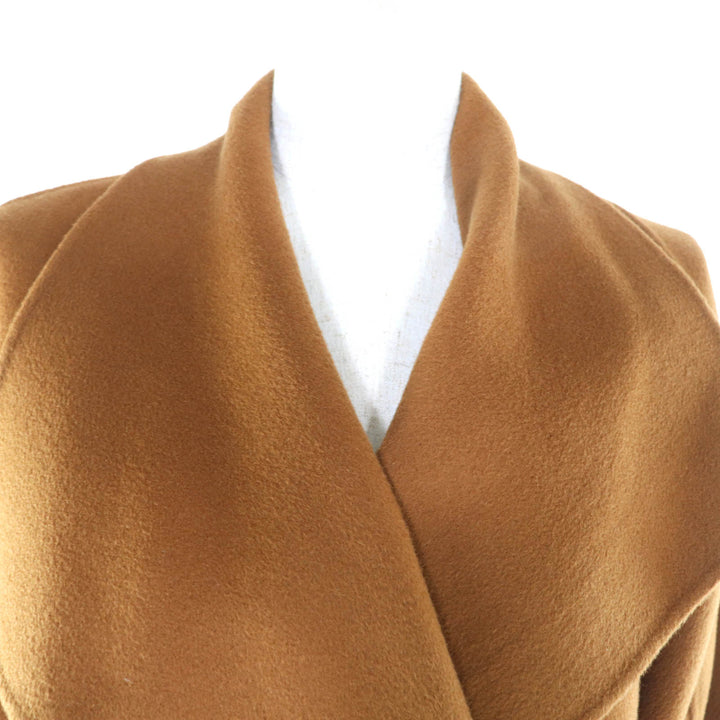 極美品★J&amp;M Davidson ジェイアンドエムデヴィッドソン ウール カシミヤ混 ベルト付 ダブルフェイス ラップコート ブラウン 6 正規品