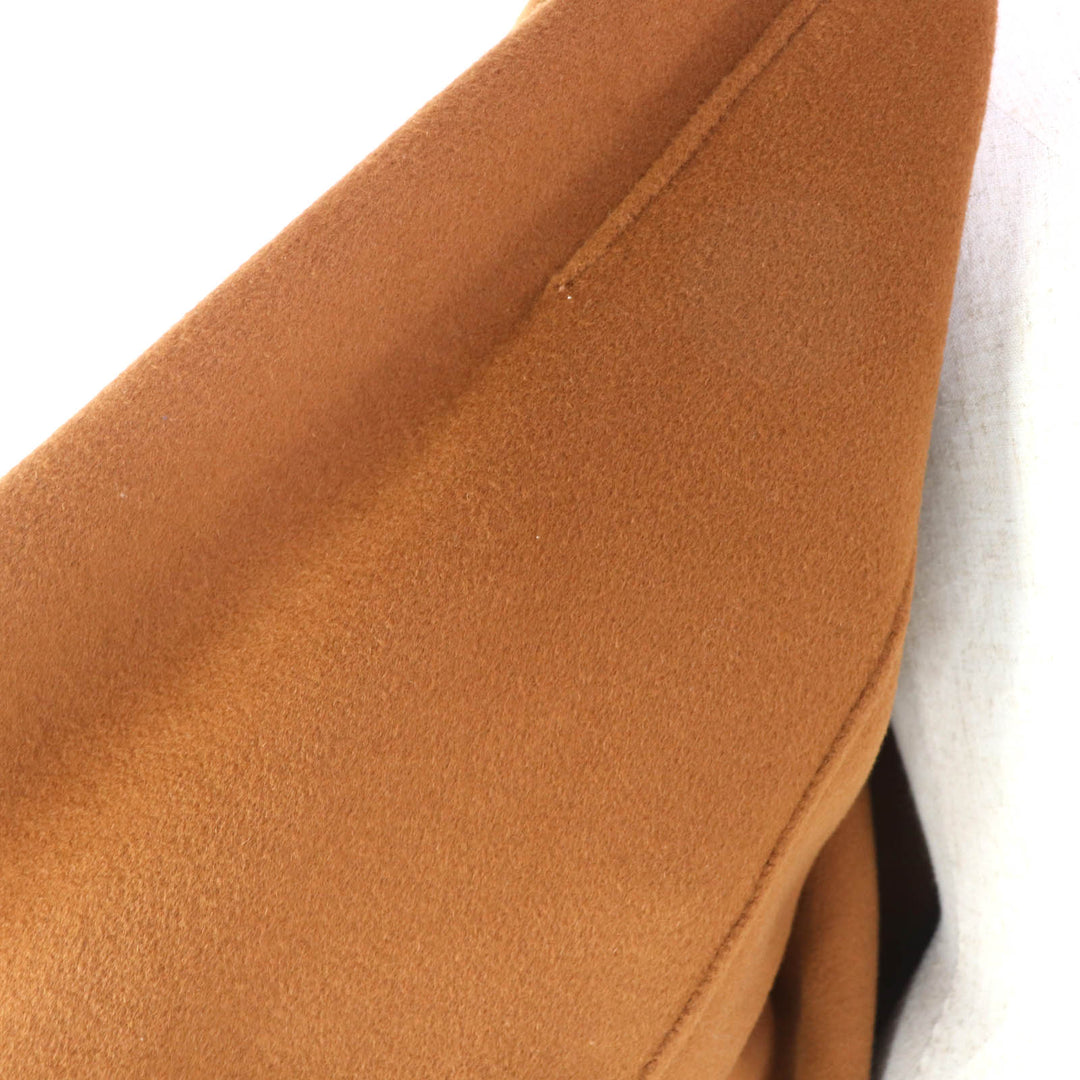 極美品★J&amp;M Davidson ジェイアンドエムデヴィッドソン ウール カシミヤ混 ベルト付 ダブルフェイス ラップコート ブラウン 6 正規品