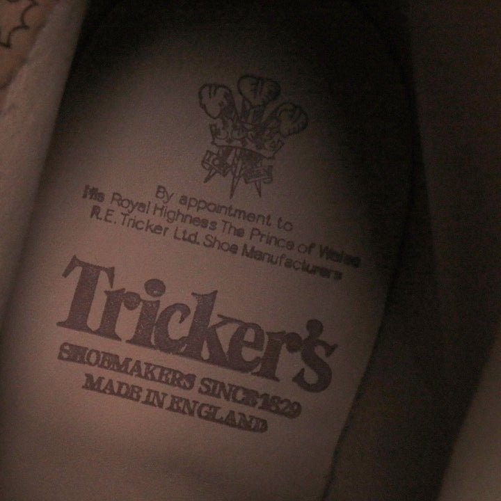 未使用品□Trickers トリッカーズ 7624 SCOTT レザー エイコンアンティーク ストレートチップ アンクルブーツ 茶 7.5 イングランド製