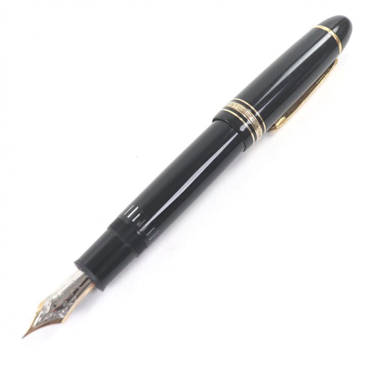 良品□MONTBLANC モンブラン マイスターシュテュック 149 ペン先14C EFニブ キャップ式 万年筆 ブラック ゴールド ドイツ製 メンズ