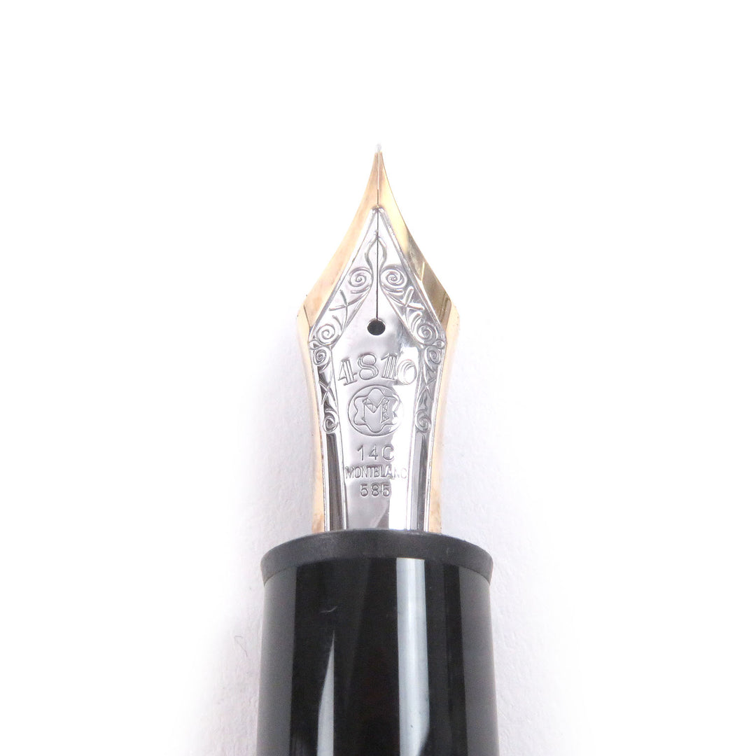良品□MONTBLANC モンブラン マイスターシュテュック 149 ペン先14C EFニブ キャップ式 万年筆 ブラック ゴールド ドイツ製 メンズ