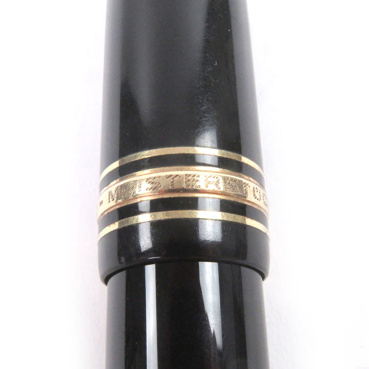 良品□MONTBLANC モンブラン マイスターシュテュック 149 ペン先14C EFニブ キャップ式 万年筆 ブラック ゴールド ドイツ製 メンズ