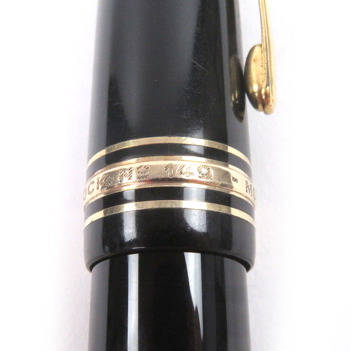 良品□MONTBLANC モンブラン マイスターシュテュック 149 ペン先14C EFニブ キャップ式 万年筆 ブラック ゴールド ドイツ製 メンズ