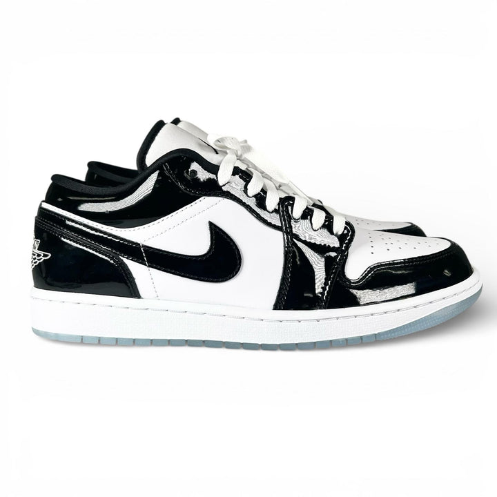 未使用品▲NIKE ナイキ DV1309 100 AIR JORDAN 1 LOW SE ダンク レザー スニーカー ホワイト ブラック 27.5 箱付き メンズ