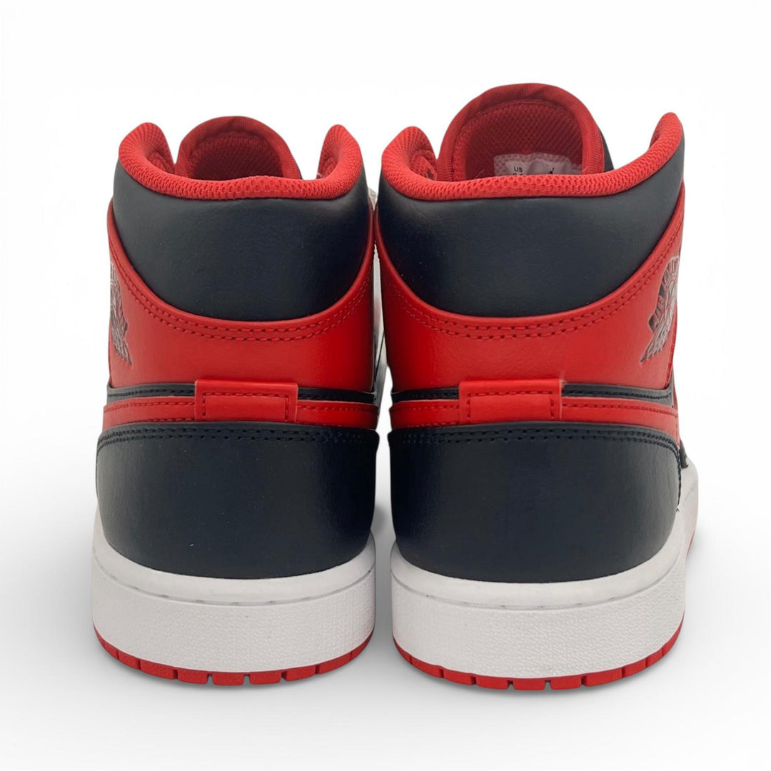 未使用品▲NIKE ナイキ DQ8426-060 AIR JORDAN 1 MID レザー ハイカットスニーカー ブラック レッド 27.5 箱付き メンズ