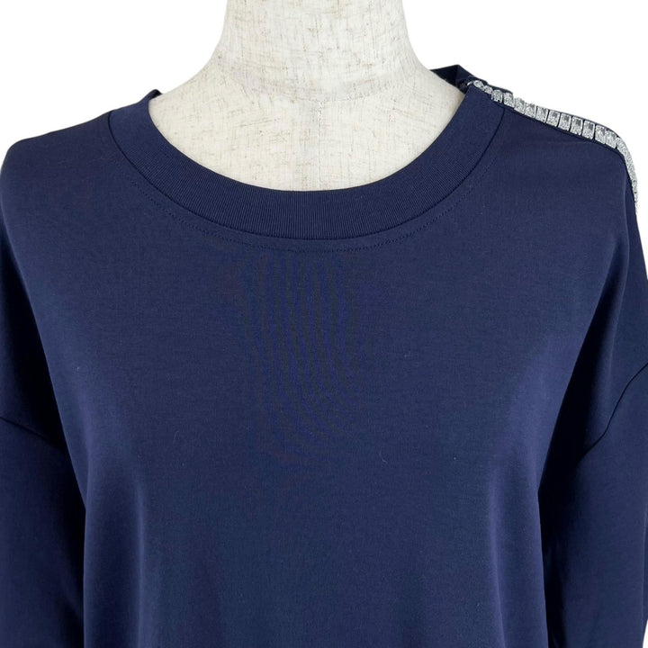 未使用品▲Salvatore Ferragamo サルヴァトーレフェラガモ コットン100％ ガンチーニロゴ 装飾付き 半袖Ｔシャツ ネイビー XL 正規品