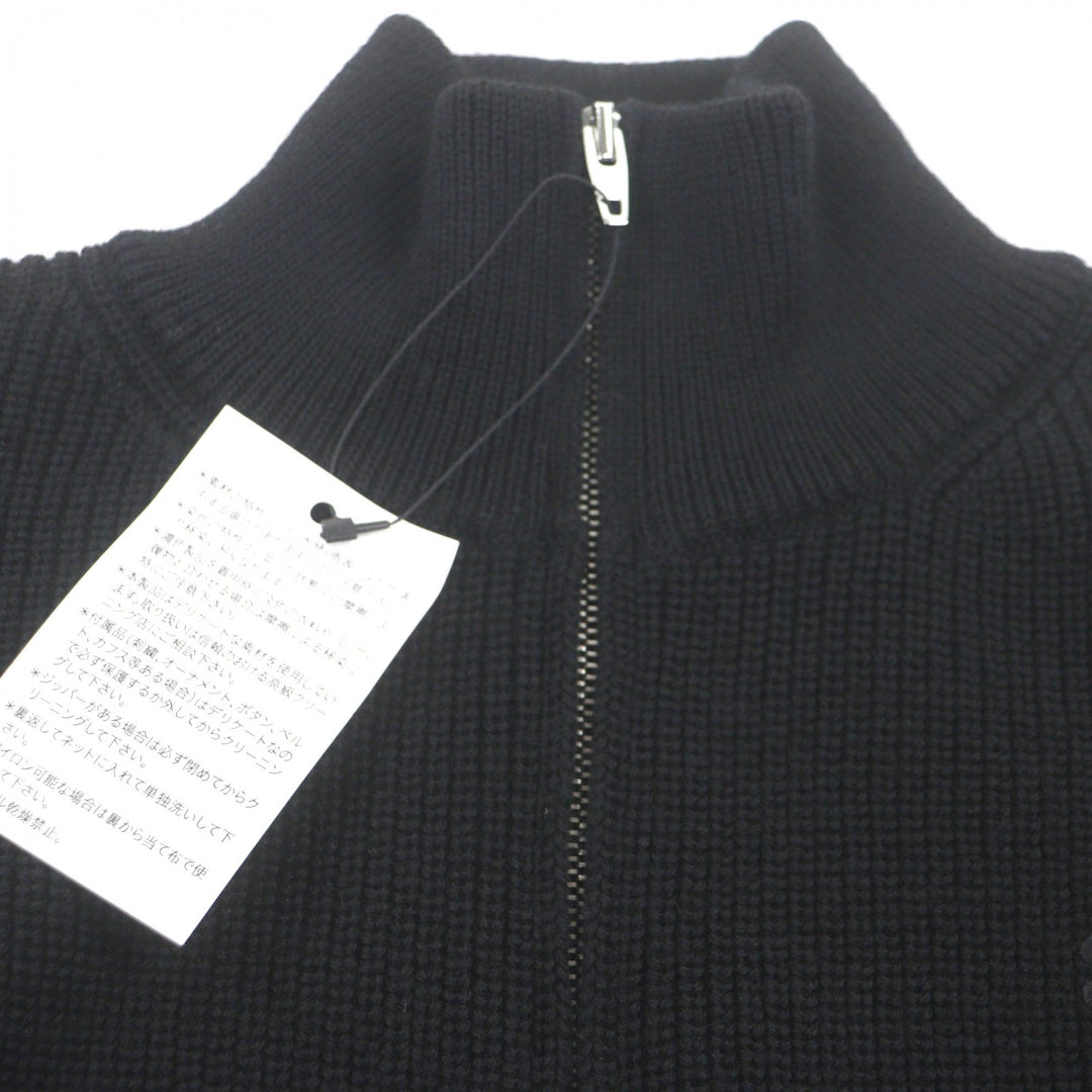 未使用品▼CELINE セリーヌ 25SS RY02Q0ZP2 ウール100% トリオンフ刺繡 ハーフジップ トラッカー ニット プルオーバー セーター M 正規品