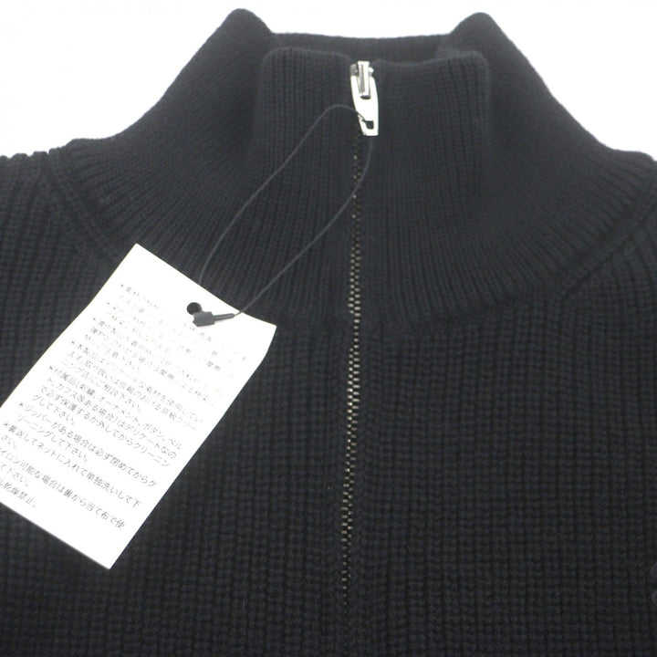 未使用品▼CELINE セリーヌ 25SS RY02Q0ZP2 ウール100% トリオンフ刺繡 ハーフジップ トラッカー ニット プルオーバー セーター M 正規品