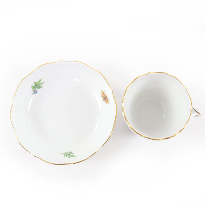 極美品☆Meissen マイセン 陶器 鳥と虫 希少 カップ・ソーサーセット マグカップ ホワイト系 レディース
