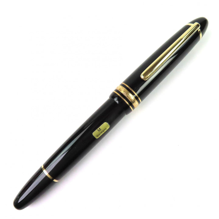 極美品△MONTBLANC モンブラン マイスターシュテュック 146 ペン先14K Mニブ ホワイトスター 万年筆 ブラック ゴールド ドイツ製 メンズ