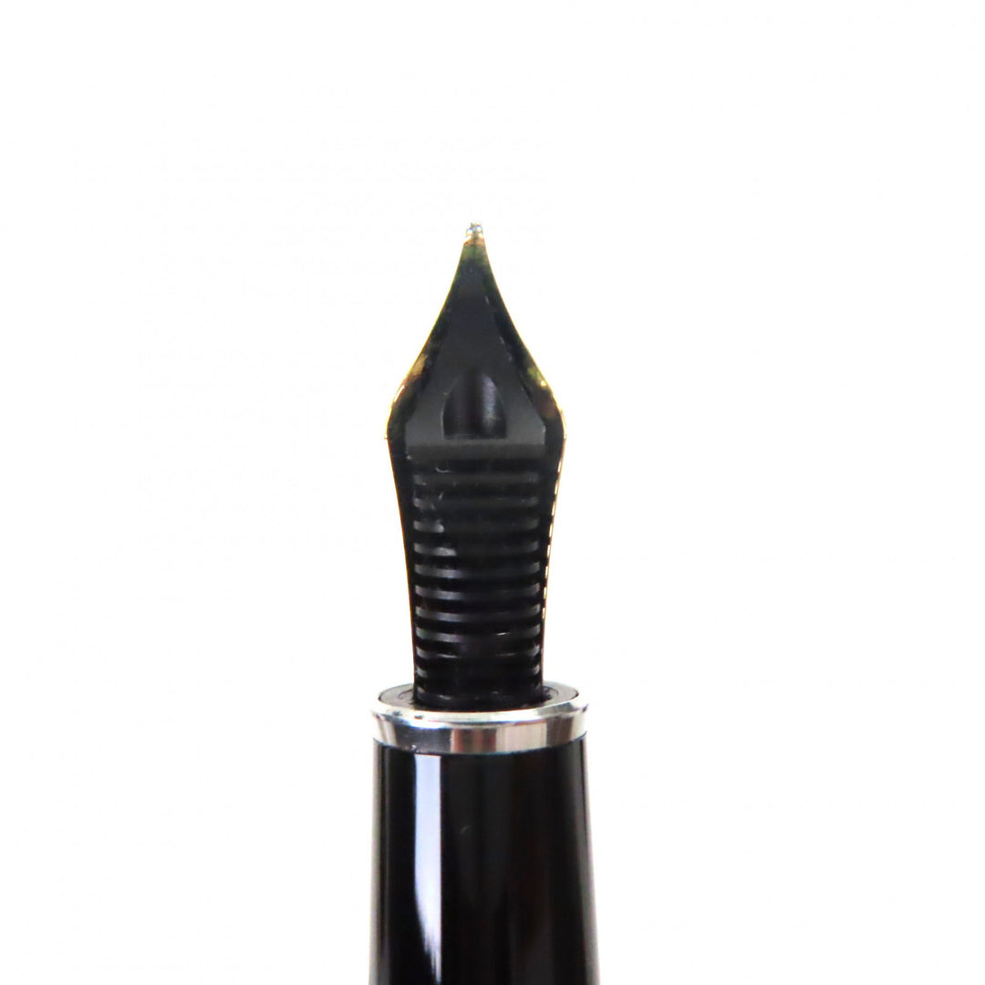 極美品▼MONTBLANC モンブラン マイスターシュテュック ソリテール セラミック ブラックプリズマ クラシック ペン先18K Ｍニブ 万年筆