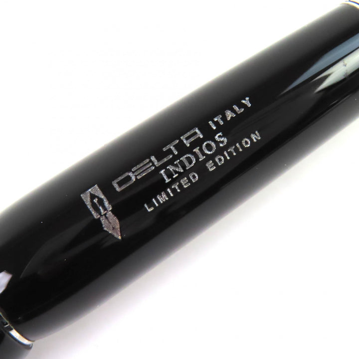 美品△DELTA デルタ 少数民族シリーズ インディオ 2006 925 ペン先18K Mニブ 万年筆 ボールペン 2本セット 重量68.44g