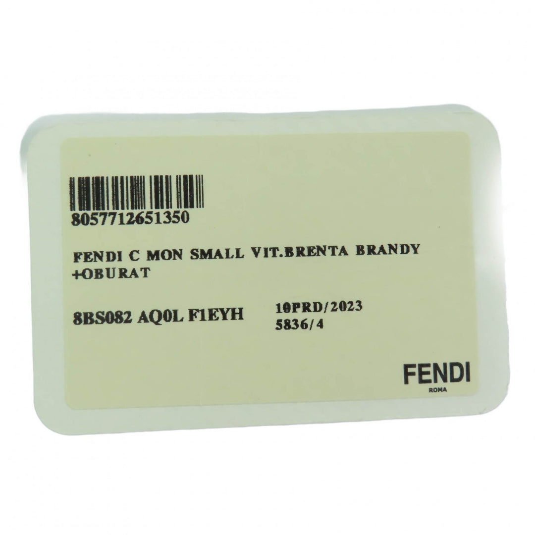 極美品◇FENDI フェンディ 8BS082 カモン スモール FFロゴ金具付 レザー サッチェルバッグ ショルダーバッグ ブラウン ゴールド金具 伊製