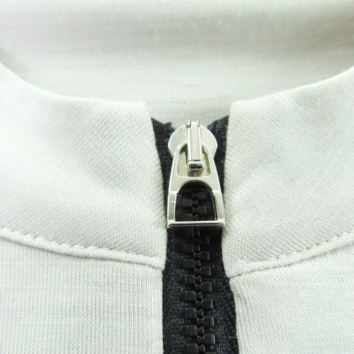 未使用品★HERMES エルメス エルメス・フィット ウール100％ グリ・キャリエール セリエボタン付 ハーフZIP カットソー M 仏製 正規品