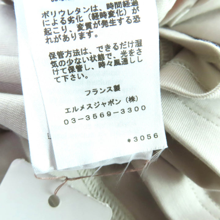 未使用品★HERMES エルメス エルメス・フィット ウール100％ グリ・キャリエール セリエボタン付 ハーフZIP カットソー M 仏製 正規品