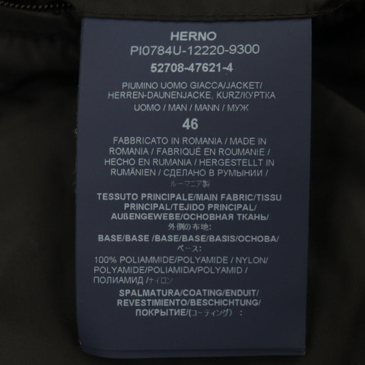 極美品▼Herno ヘルノ 21-22AW PI0784U フーデッド ダブルジップアップ クロスボンバー ダウンジャケット ブラック 46 正規品 メンズ　