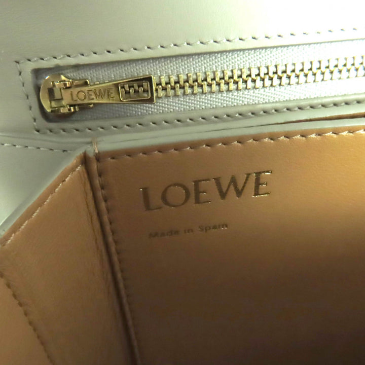 美品★LOEWE ロエベ ゴヤ ミディアム ライトゴースト アナグラム レザー ショルダーバッグ ゴールド金具 保存袋付 スペイン製 レディース