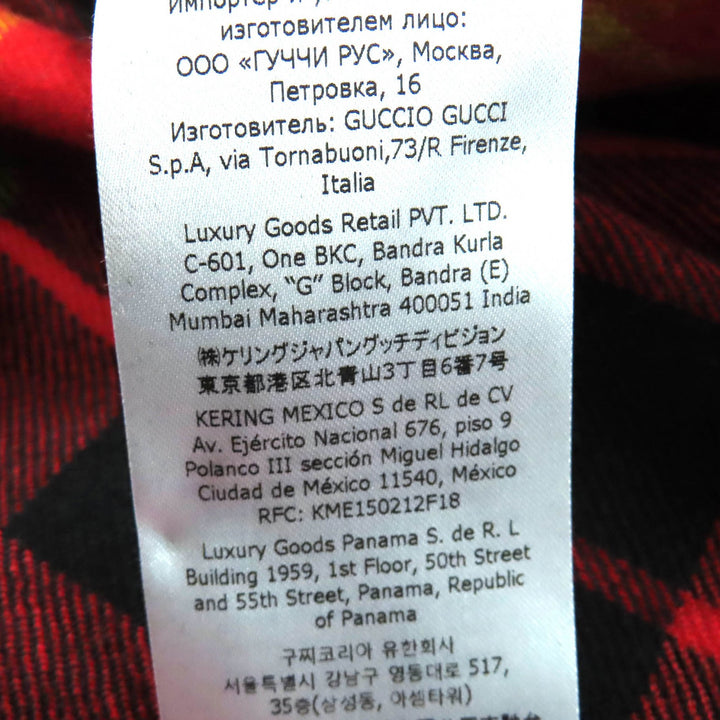極美品★GUCCI グッチ 712880 ウール100％ レザーロゴパッチ ボタンディティール ボンバージャケット 40 ハンガー・ガーメント付 正規品