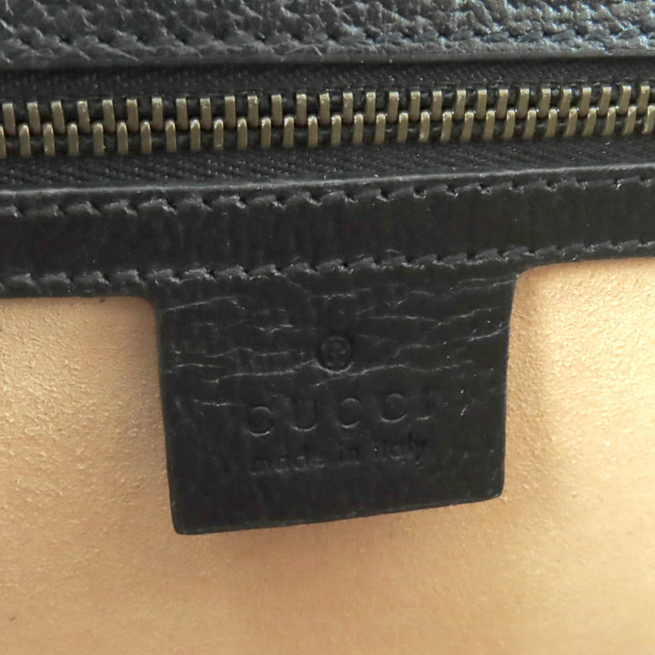 美品★GUCCI グッチ 651055 オフィディア ミディアム トップハンドルバッグ レザー 2WAY ショルダーバッグ ブラック 袋付 定価429000円