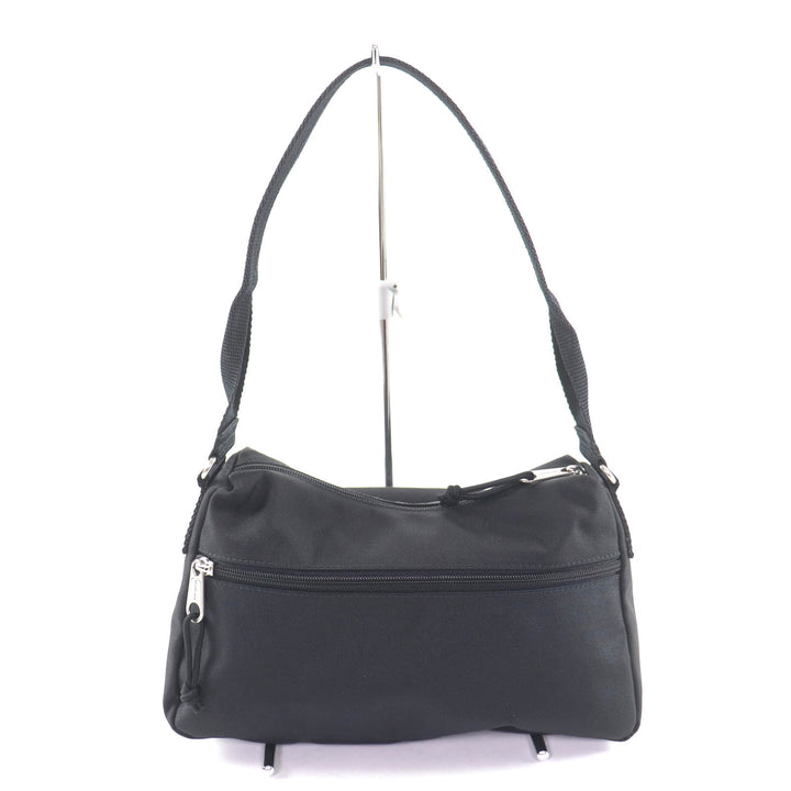 極美品★BALENCIAGA バレンシアガ 787574 ロゴ入り エクスプローラー ナイロン ワンショルダーバッグ ブラック イタリア製 レディース