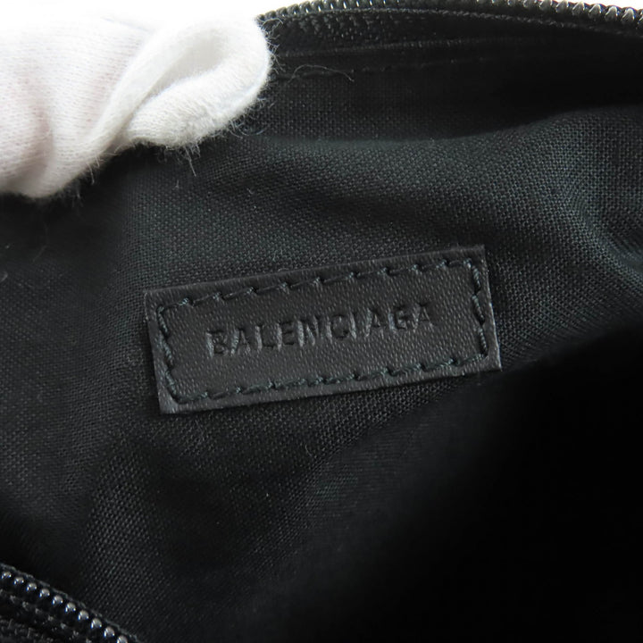 極美品★BALENCIAGA バレンシアガ 787574 ロゴ入り エクスプローラー ナイロン ワンショルダーバッグ ブラック イタリア製 レディース