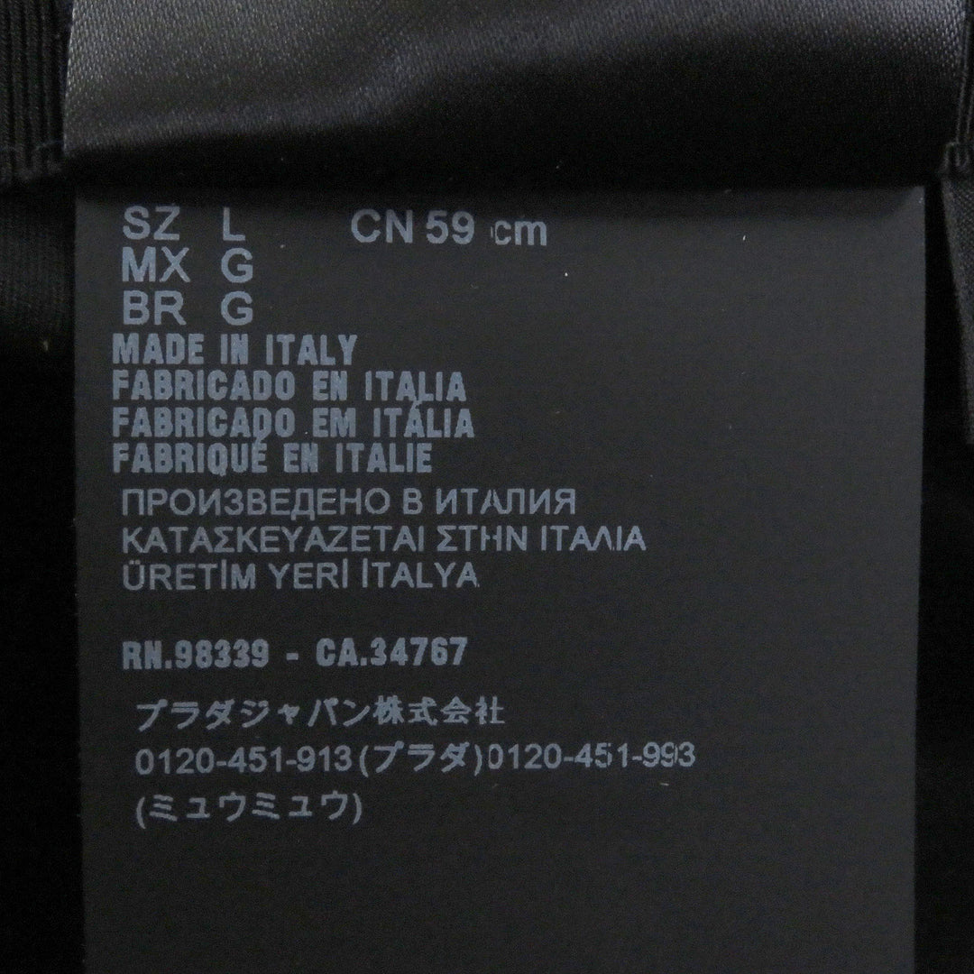 極美品□PRADA プラダ 2HC350 Re-Nylon トライアングルロゴ 三角プレート バケットハット 帽子 ブラック L イタリア製 正規品 メンズ