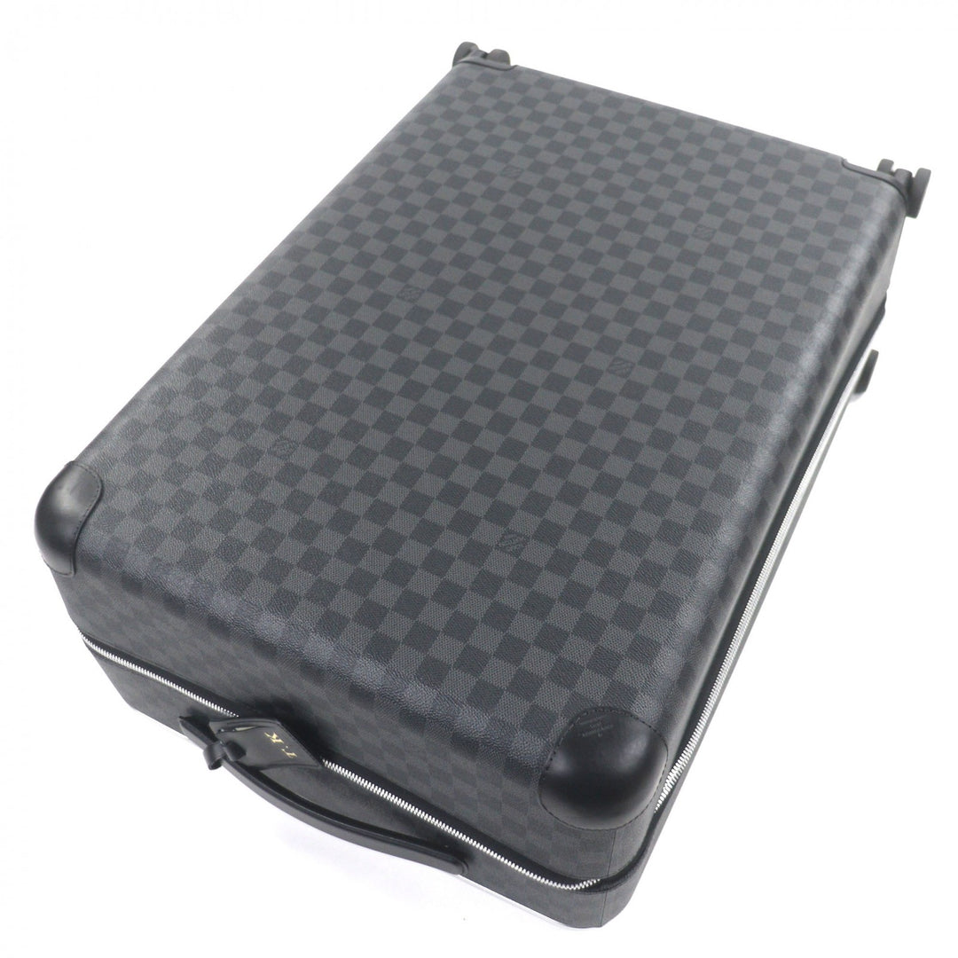 美品▼ルイヴィトン N41646 ダミエグラフィット ホライゾン70 TSAロック搭載 4輪 スーツケース ウッスホライゾンカバー付き 定価583000円